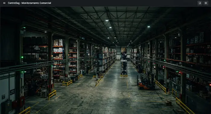 Galpão industrial monitorado pela CentroSeg